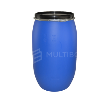 PLASTIC DRUM 220 LTR OPEN TOP WITH LID