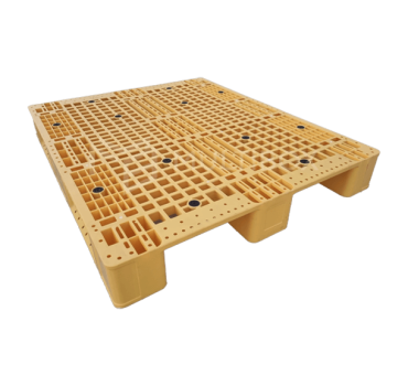 Standard plastic pallet MBP 1210-3R for industrial storage and transport